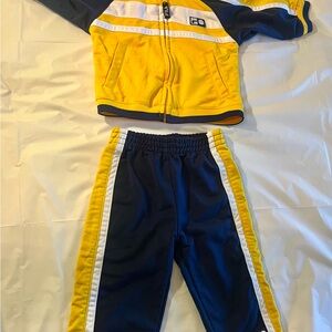 Fila Yellow and Blue Joggers with Athletic Fit